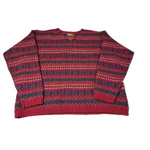 Vintage Alps Sweater Wool Cottage Preppy Dark Academia Cozy Minimalist Medium 3h